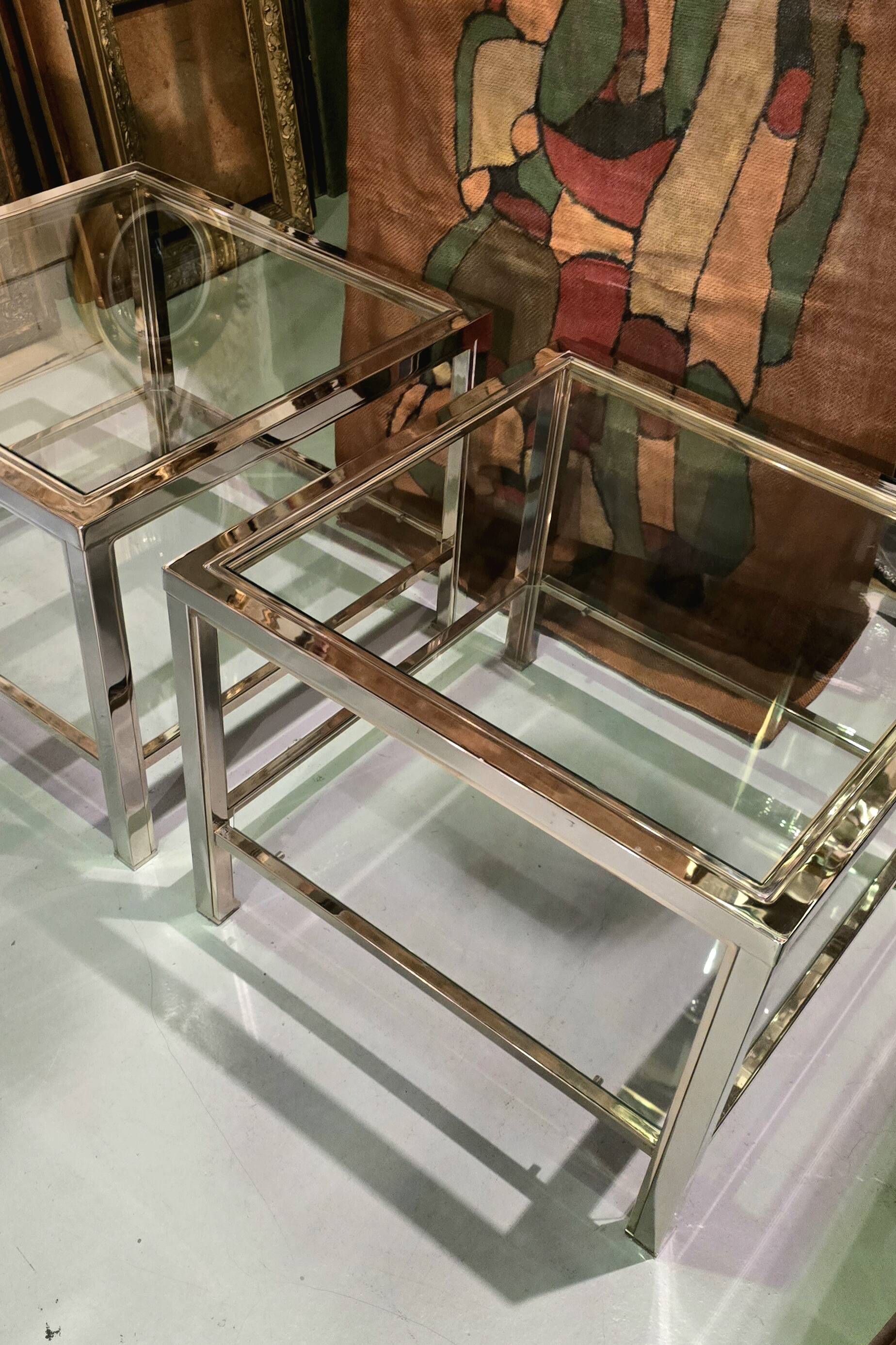 Paire de bouts de canapé ou tables d’appoint, Maison Charles, France