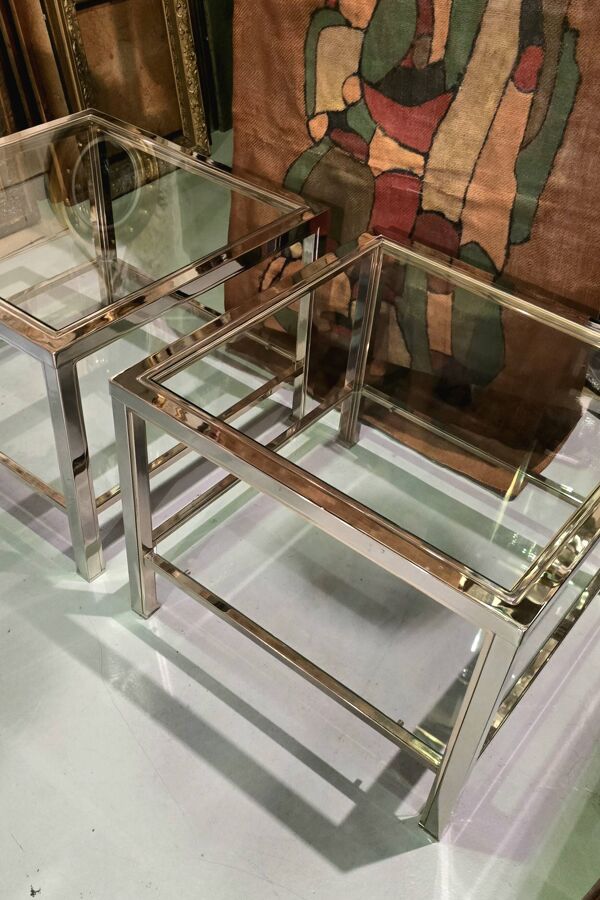 Paire de bouts de canapé ou tables d’appoint, Maison Charles, France