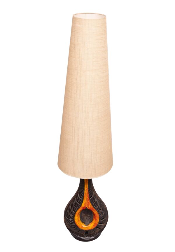 Grand lampadaire en céramique Fat Lava par Walter Gerhards pour l'Allemagne de l'Ouest, années 1970.