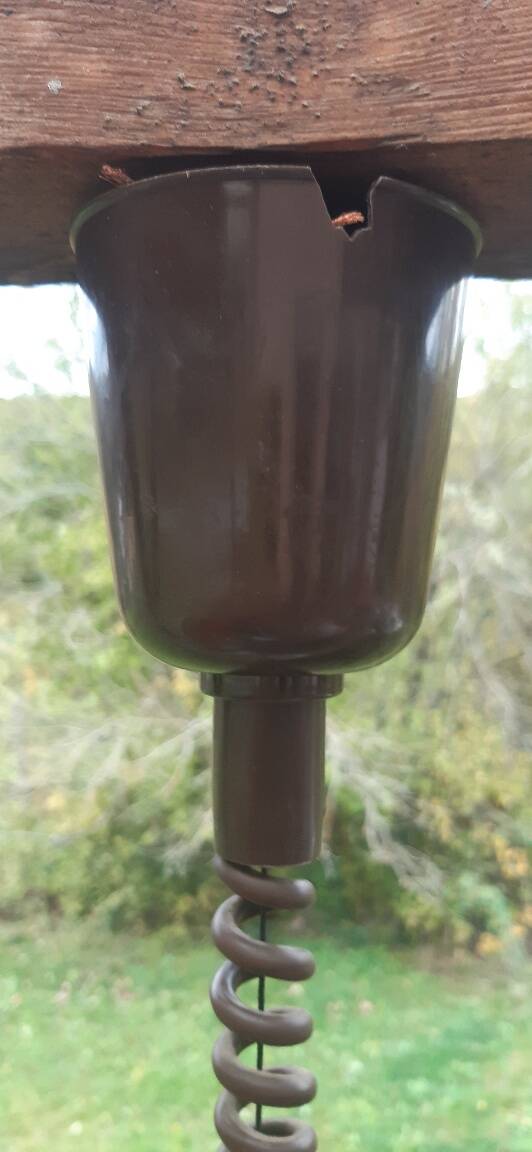 Scandinavian wooden turned pendant light, 70s/80s, chalet spirit.