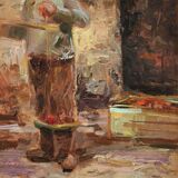 Painting signed in the impressionist style from 20th century