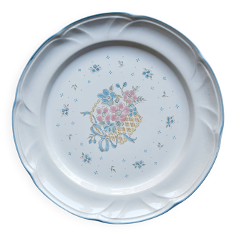 Assiette en grès bleu rose - 27 cm Assiette à dîner