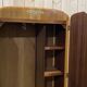 English 1960s student cabinet in elm magnifying glass