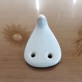 Patère art déco en porcelaine bleu pâle années 30 40