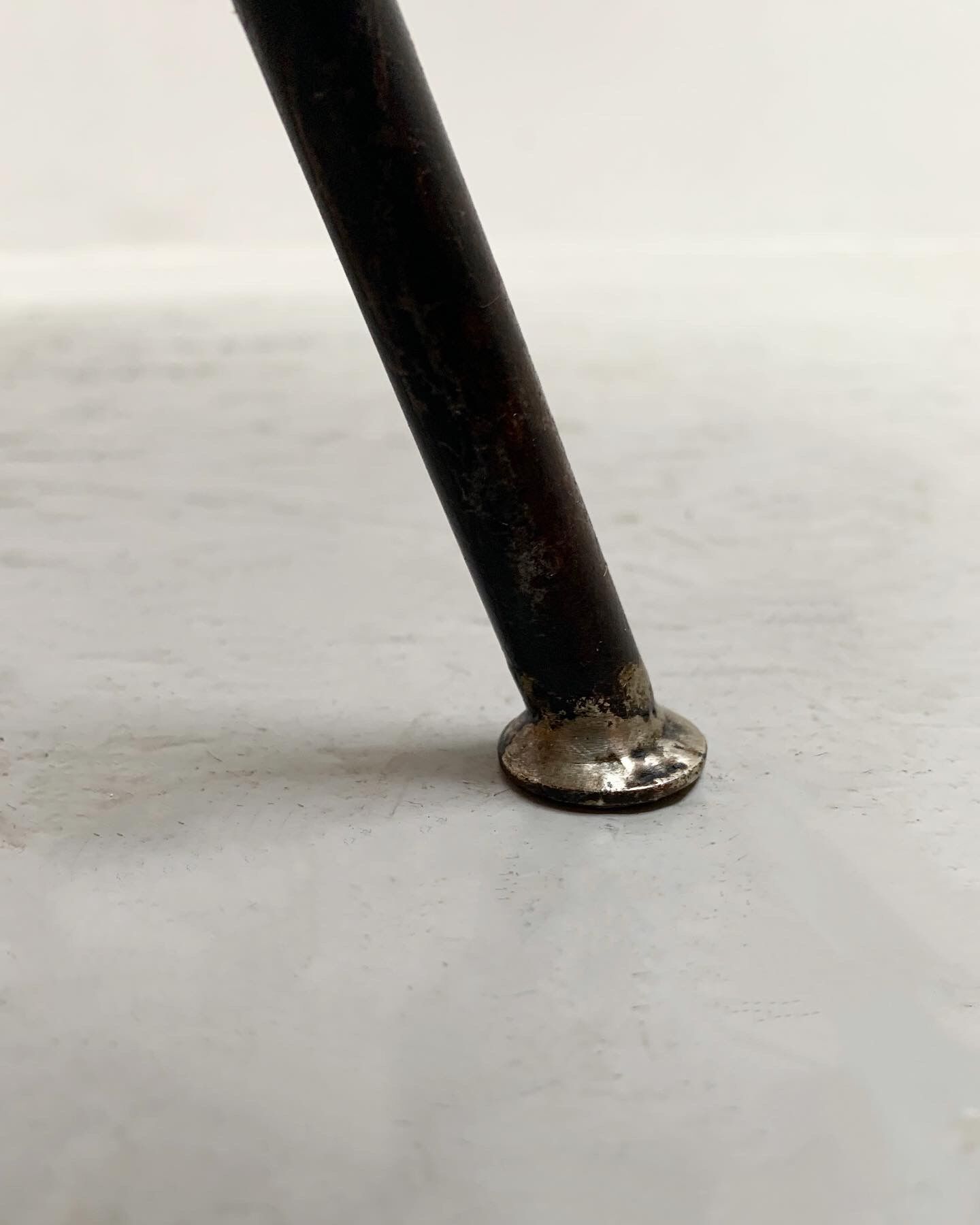 Side table wicker and wood 60s