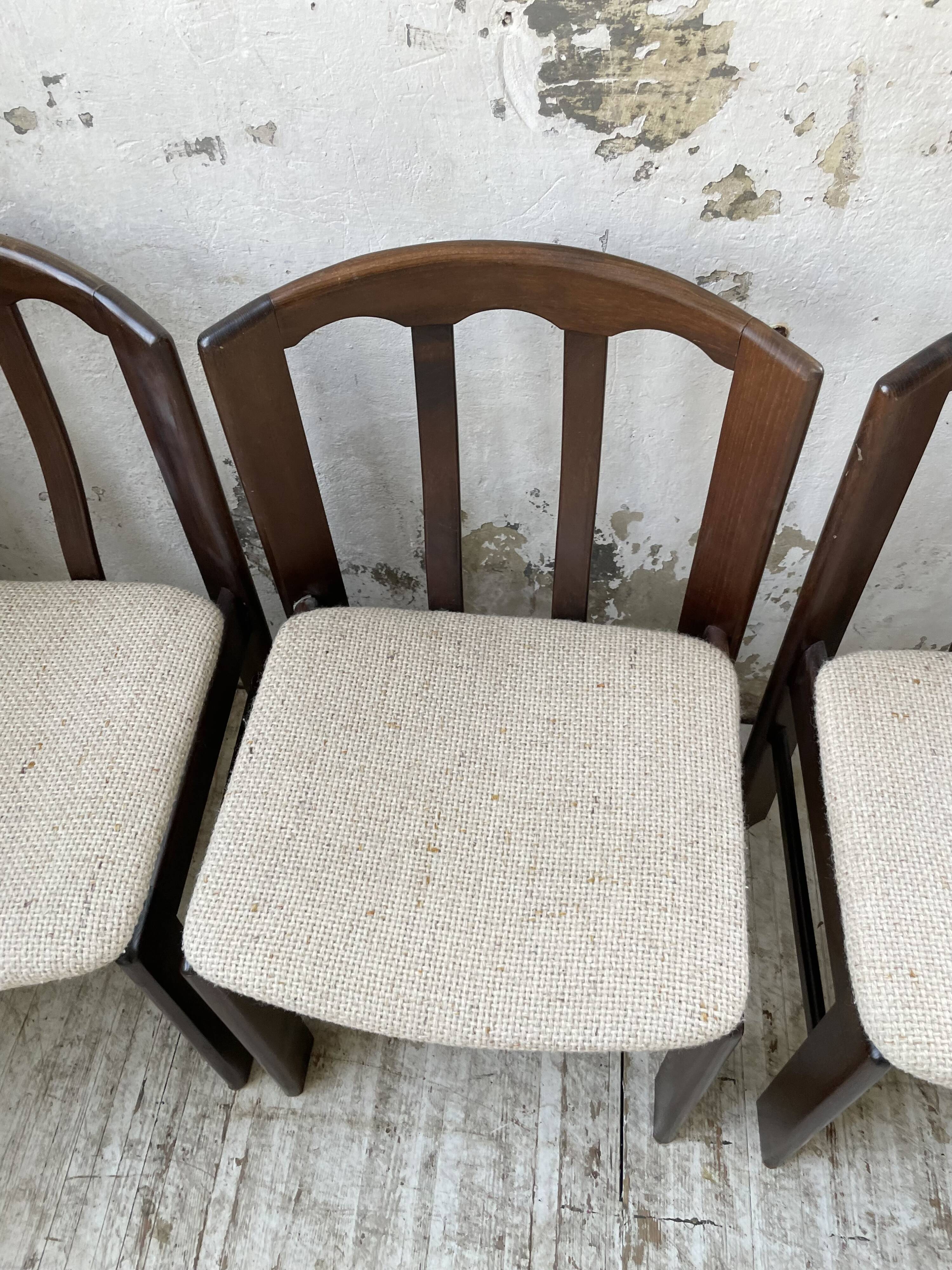4 Scandinavian mahogany chairs