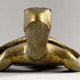 Hollywood Regency, brass turtle sculpture/box, France, 1970s