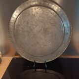 Oriental silver-plated copper tray