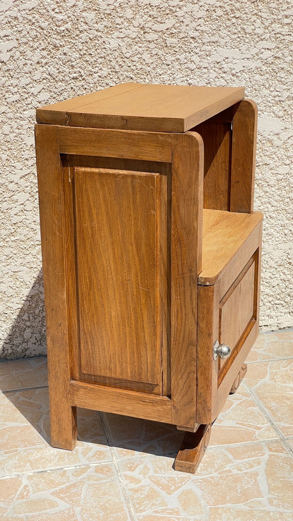 Small furniture bedside 30s solid oak