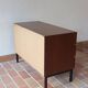Teak chest of drawers with 3 drawers, black metal legs, 1960s.