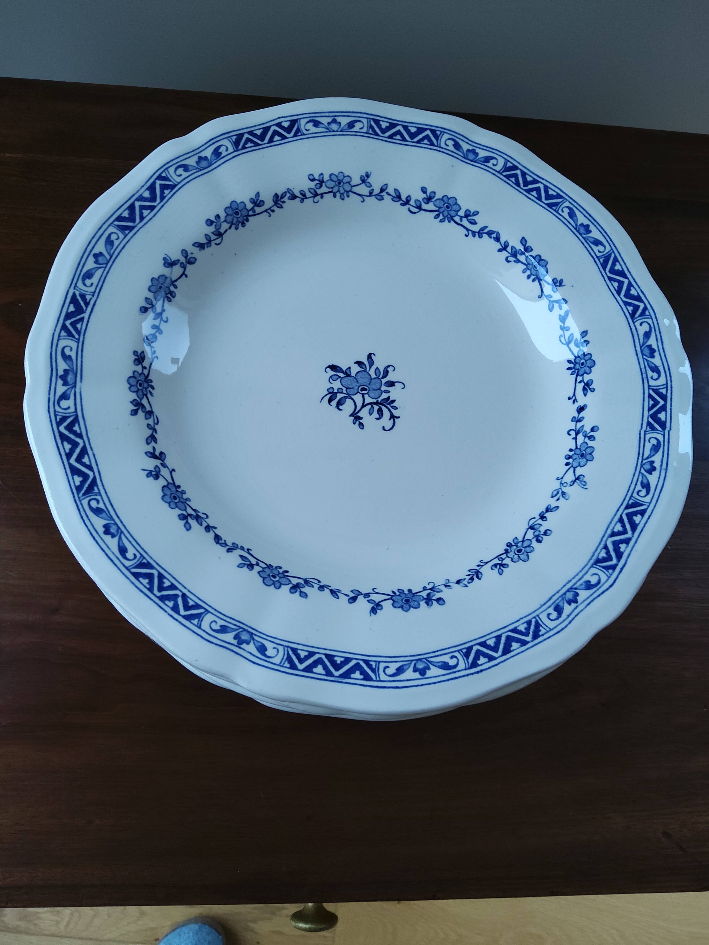 Antique porcelain plates from Gien