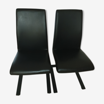 Real leather design chairs