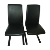 Chaises design en cuir veritable