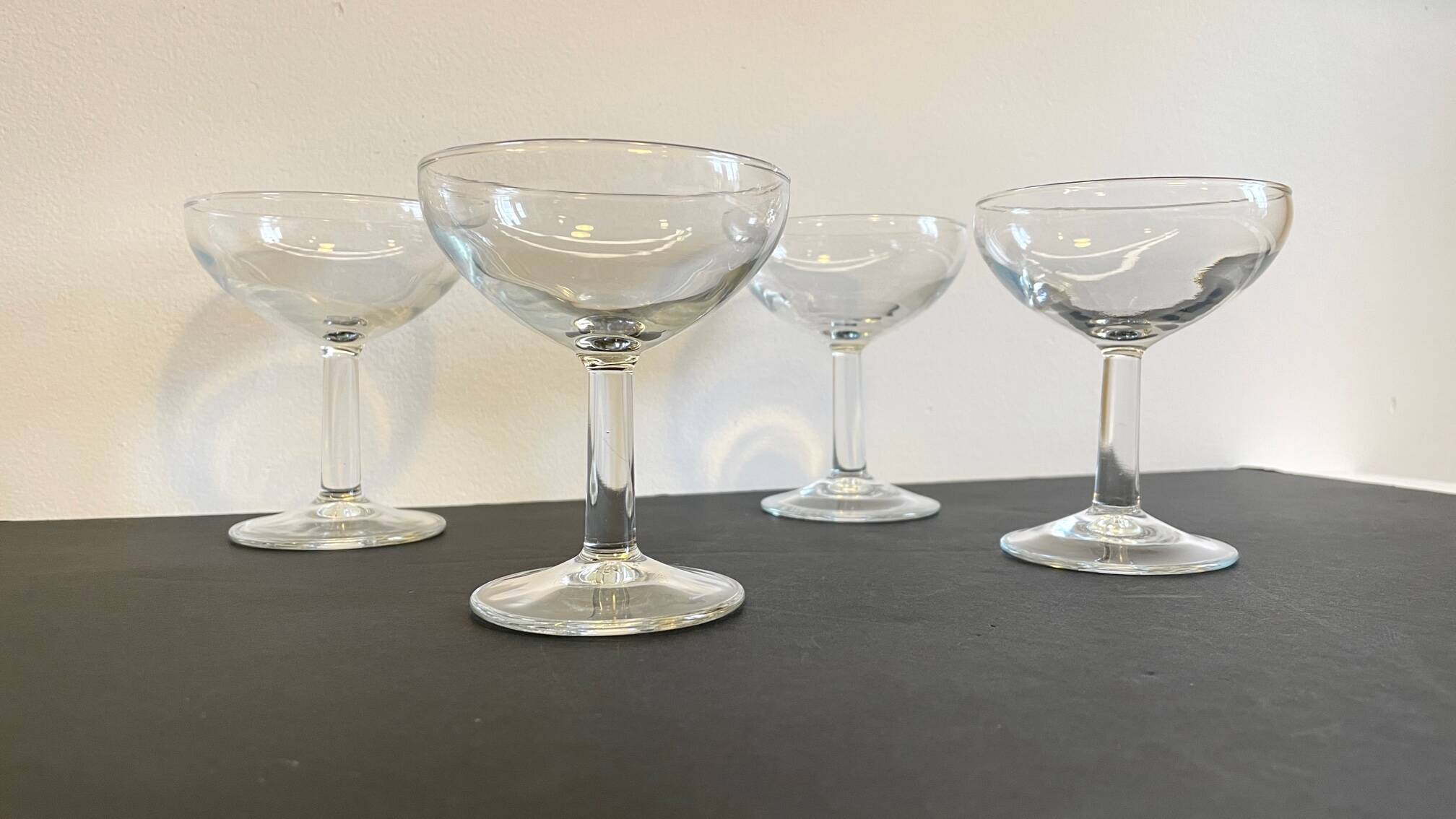 Duralex vintage champagne glasses
