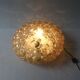Amber glass ceiling light from the 70s