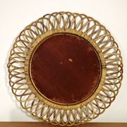 Rattan and bamboo mirror attributed to Franco Albini, Italy 1960's