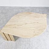 Vintage travertine coffee table, 1970s