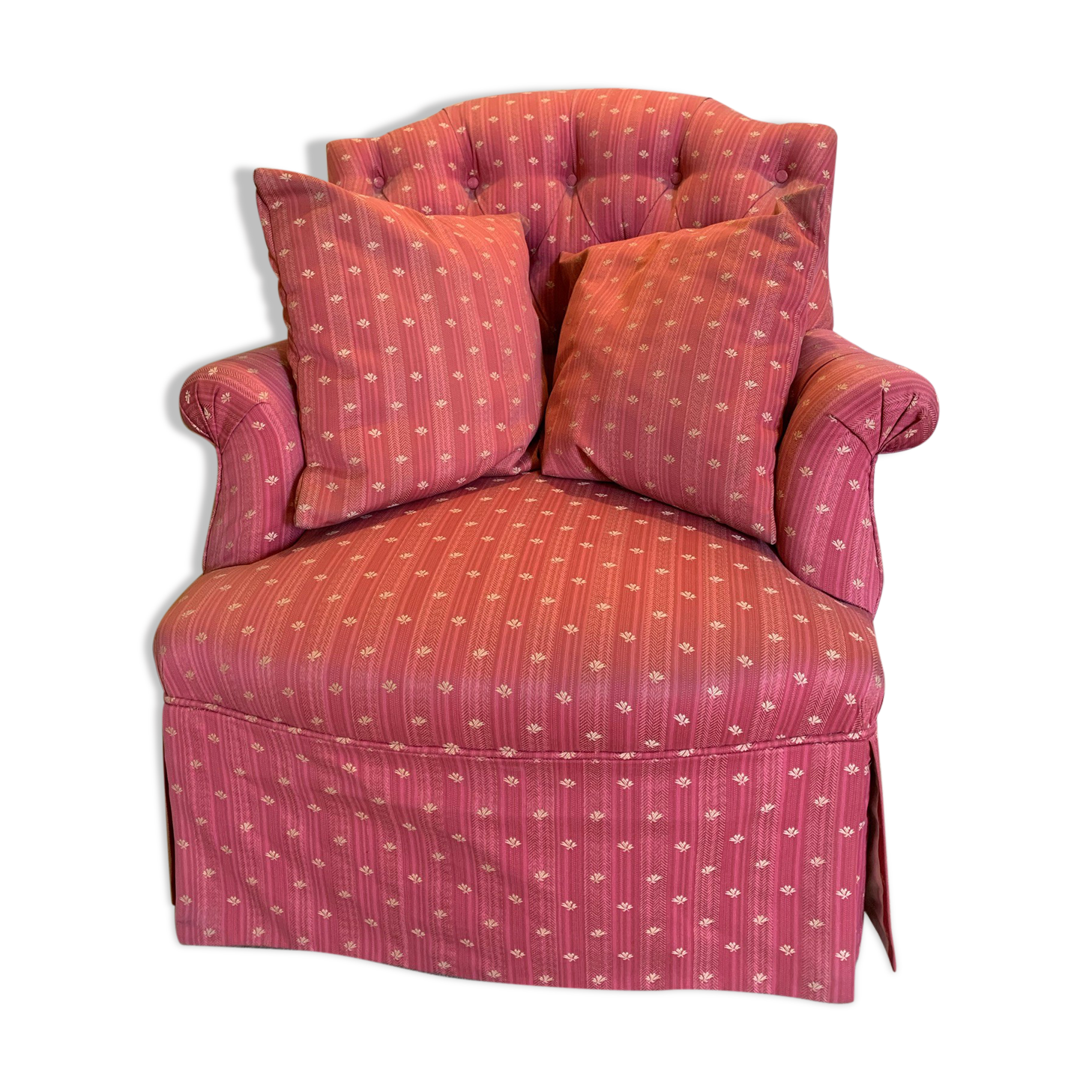 Upholsterer toad armchair