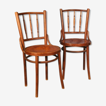 Pair of Fischel bistro chairs, 1900s