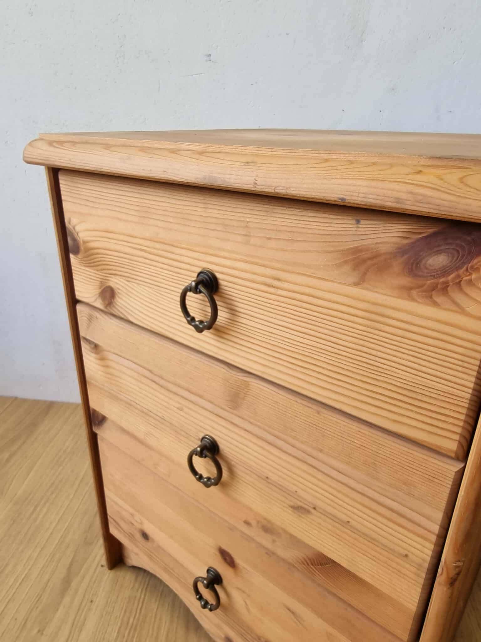 Vintage wooden bedside table.
