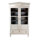 Vitrine d'époque Gustavienne en bois peint en gris, années 1810