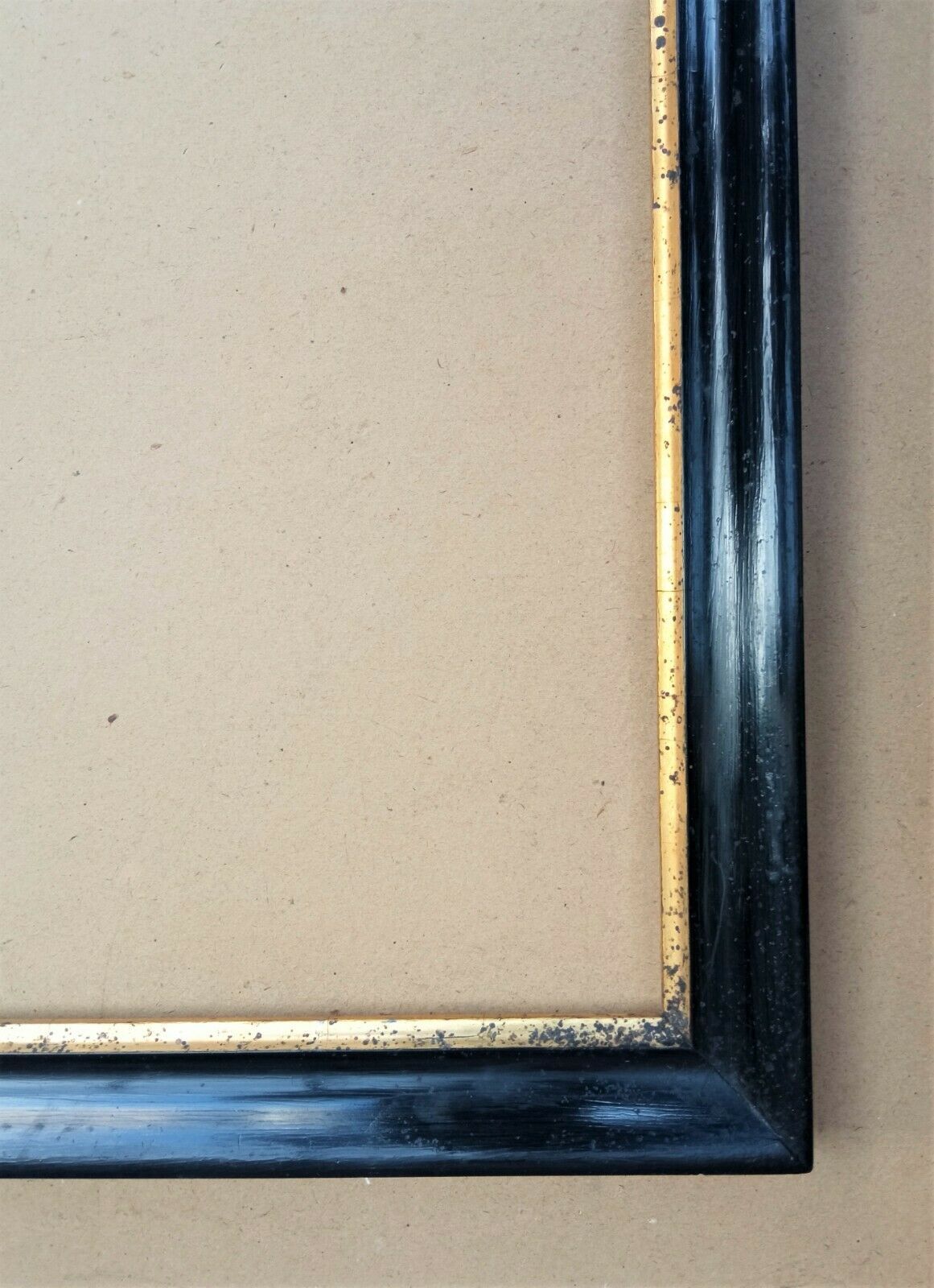 Black lacquered frame Napoleon III leaf 62.3 x 45.9 cm