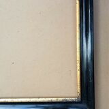 Black lacquered frame Napoleon III leaf 62.3 x 45.9 cm