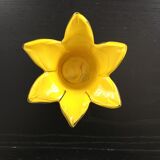 Yellow tulip candle holder