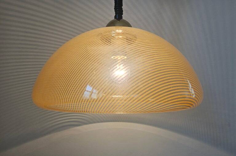 Midcentury Rare Pendant Guzzini, Luigi Massoni, Italy, 1970s