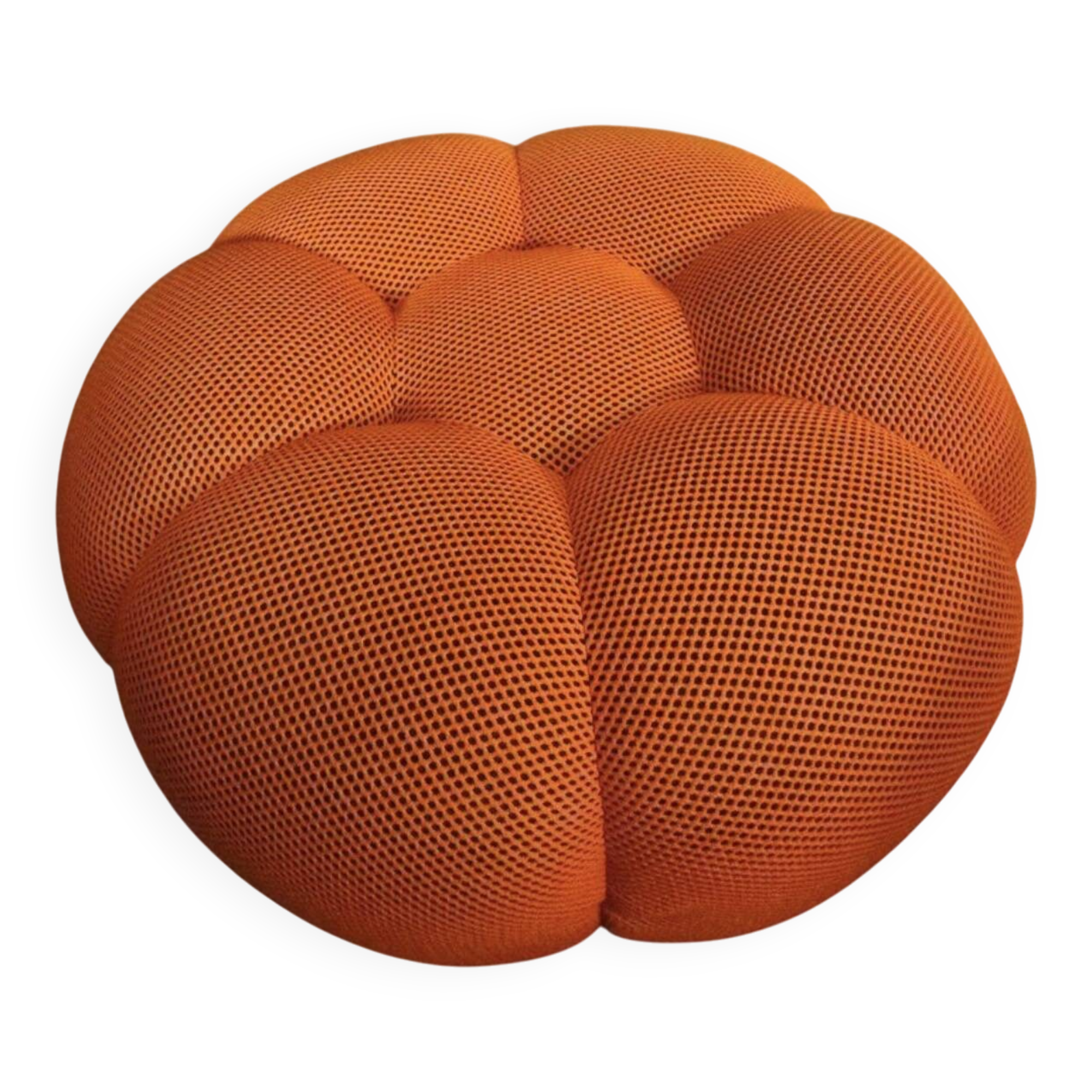 Bubble 3D orange pouf by Roche Bobois
