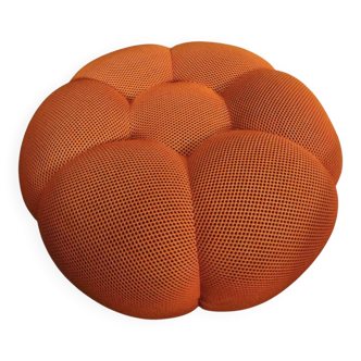 Bubble 3D orange pouf by Roche Bobois
