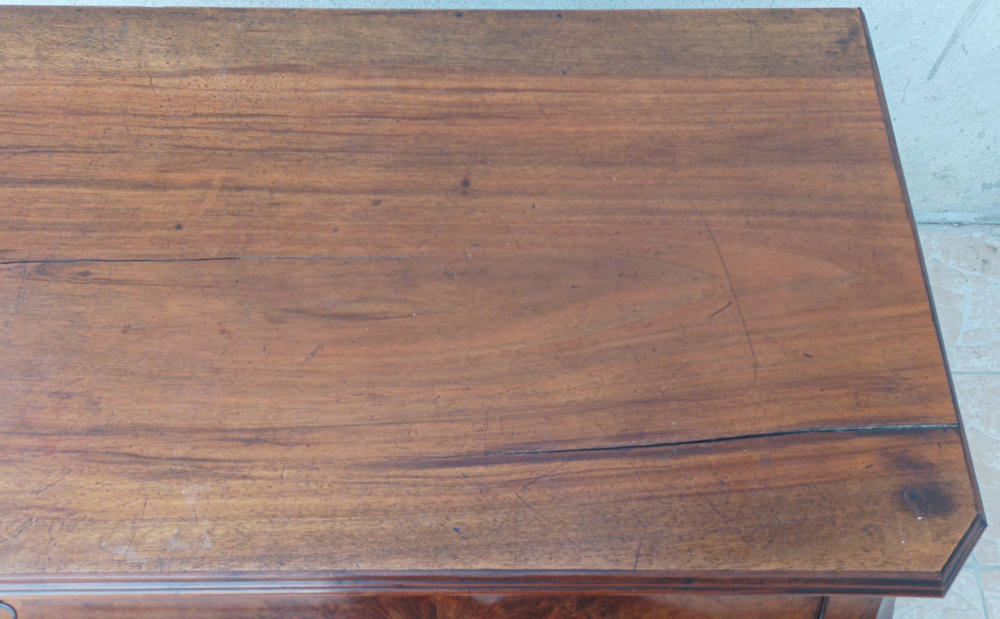 Louis Philippe walnut chest of drawers