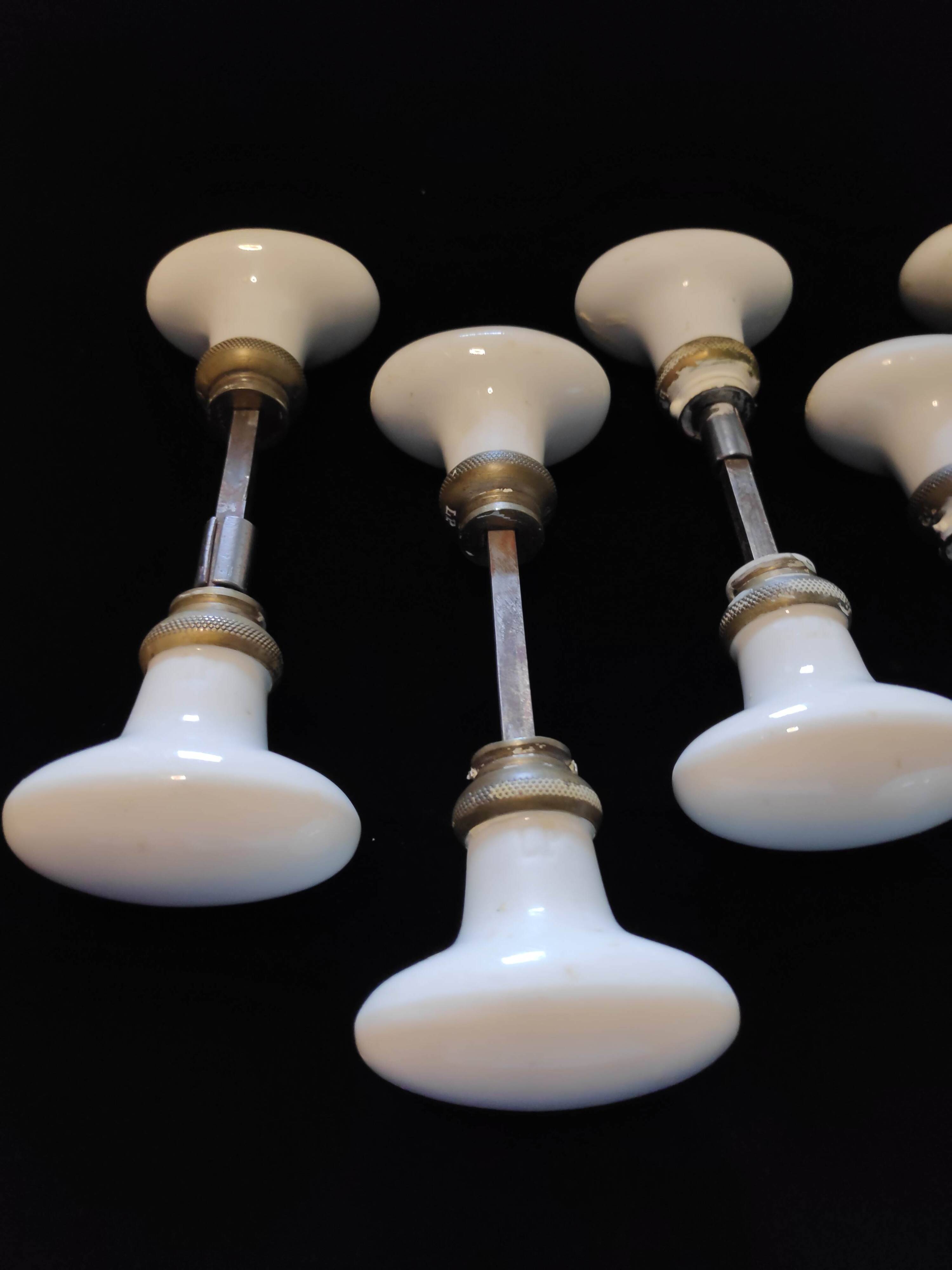 Set of 5 pairs of porcelain handles (B-0017)