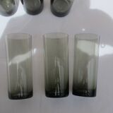 Set of 6 glasses glass tube smokes