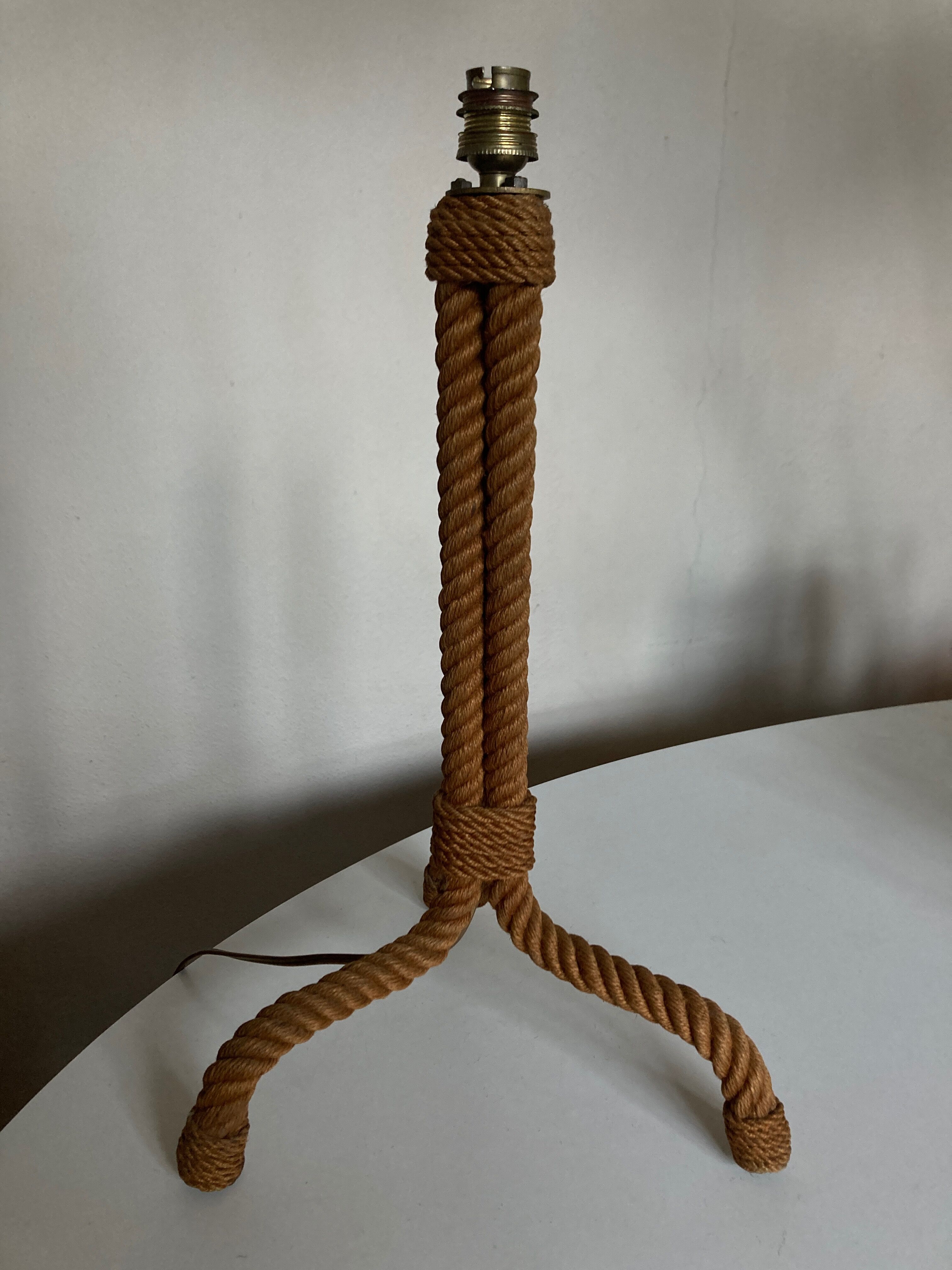 Living room lamp in braided rope 1950 Riviera