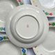 5 soup plates in speckled beige stoneware with floral pattern Tulowice Poland 1970
