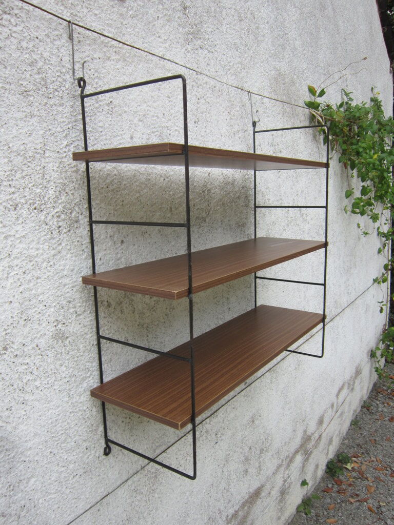 Shelf wall metal metal and wood type string