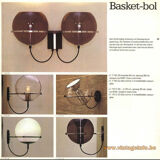 Wall lamp Raak opaline and chrome