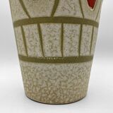 Large vase in matte and glazed ceramic • Manufacture Bay Keramik • W. Germany