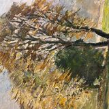 Tableau ancien , paysage signé Ken Johnson XX siècle