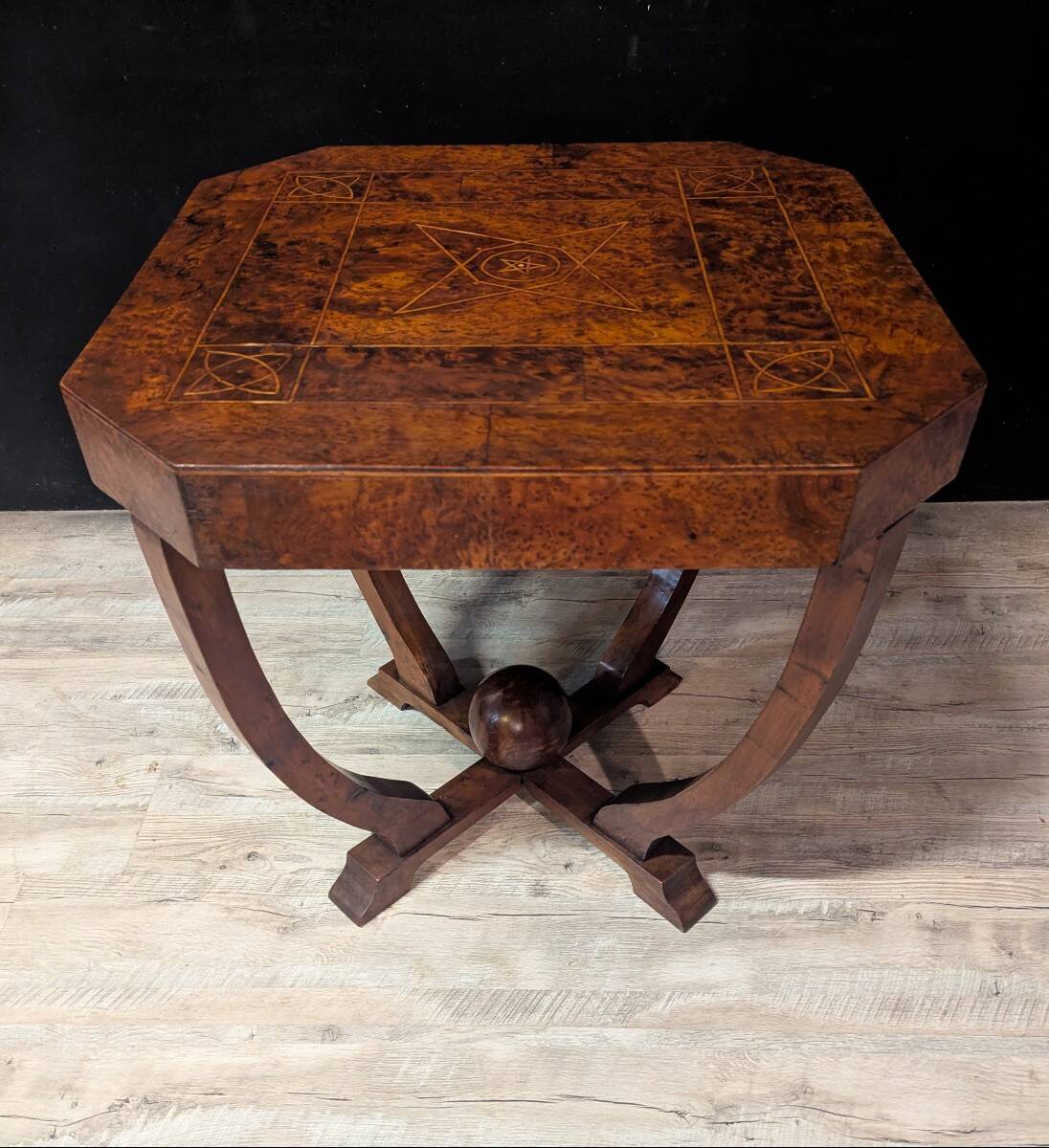 Art Deco mahogany centre table