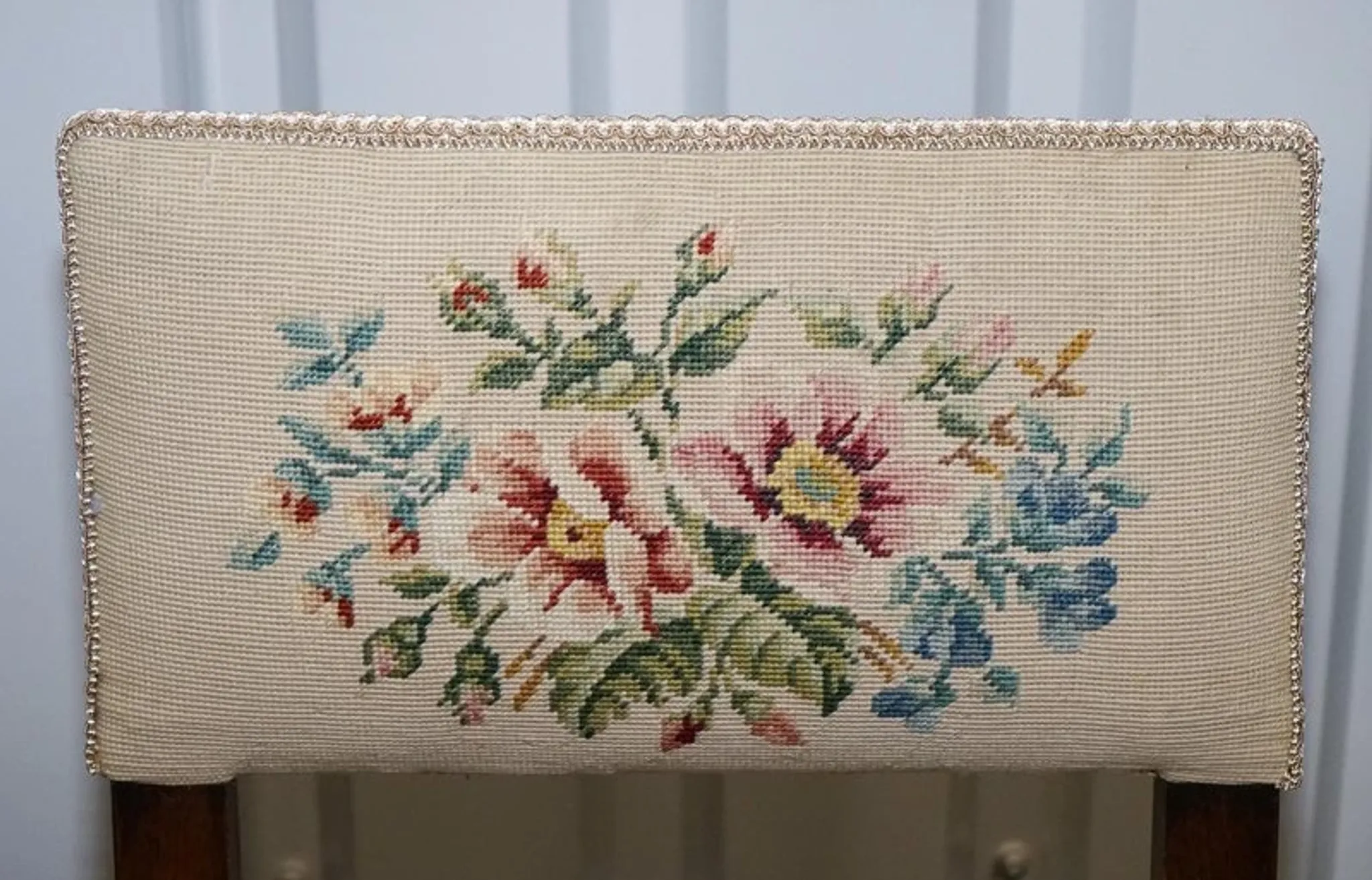Victorian Floral Tapestry Dining Chairs, England, Set of 6