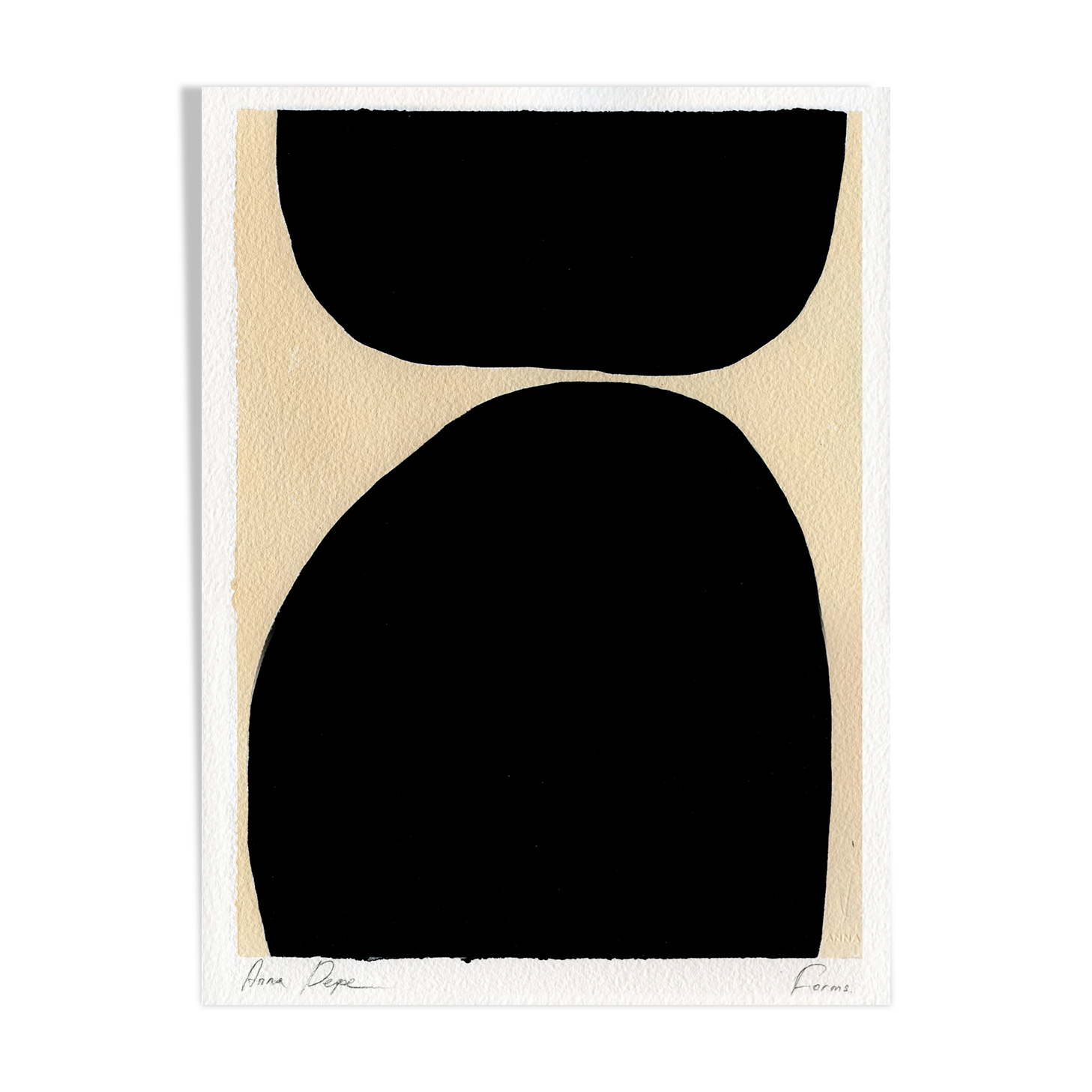 Original gouache painting "Forms"