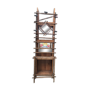 Porte manteau en bambou - miroir