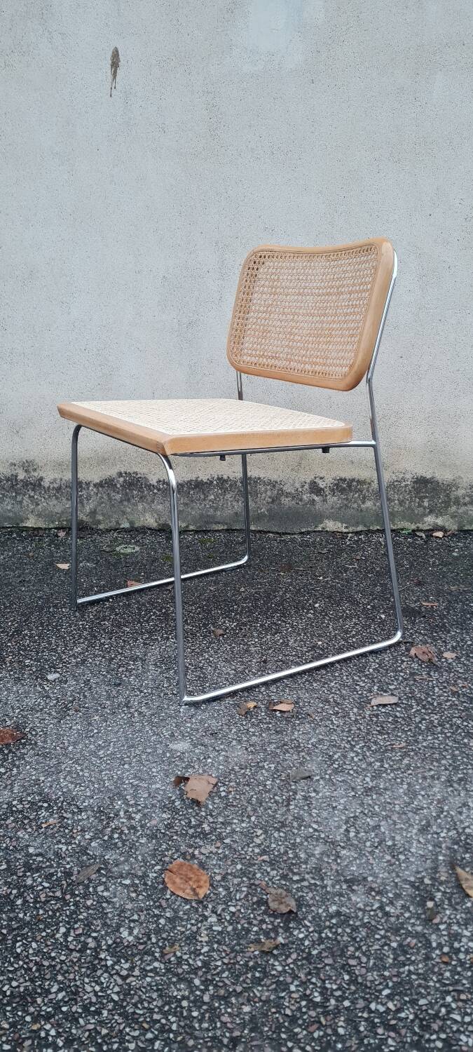 Talin chrome and cane chair