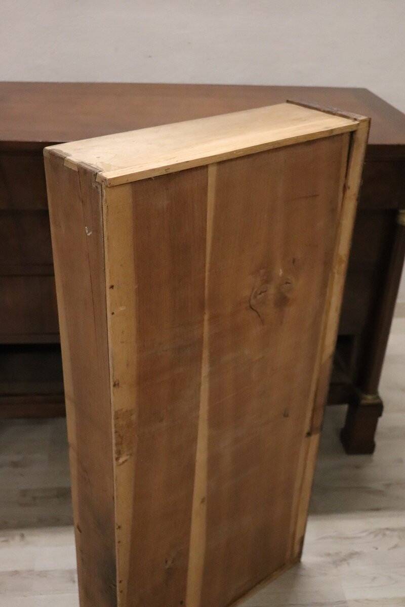 Commode antique Empire en noyer, Italie, début du XIXe siècle