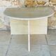 Table d'appoint en travertin,  circa 1980