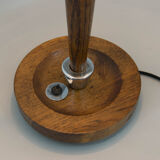 Art deco wood and glass table lamp, 1930s