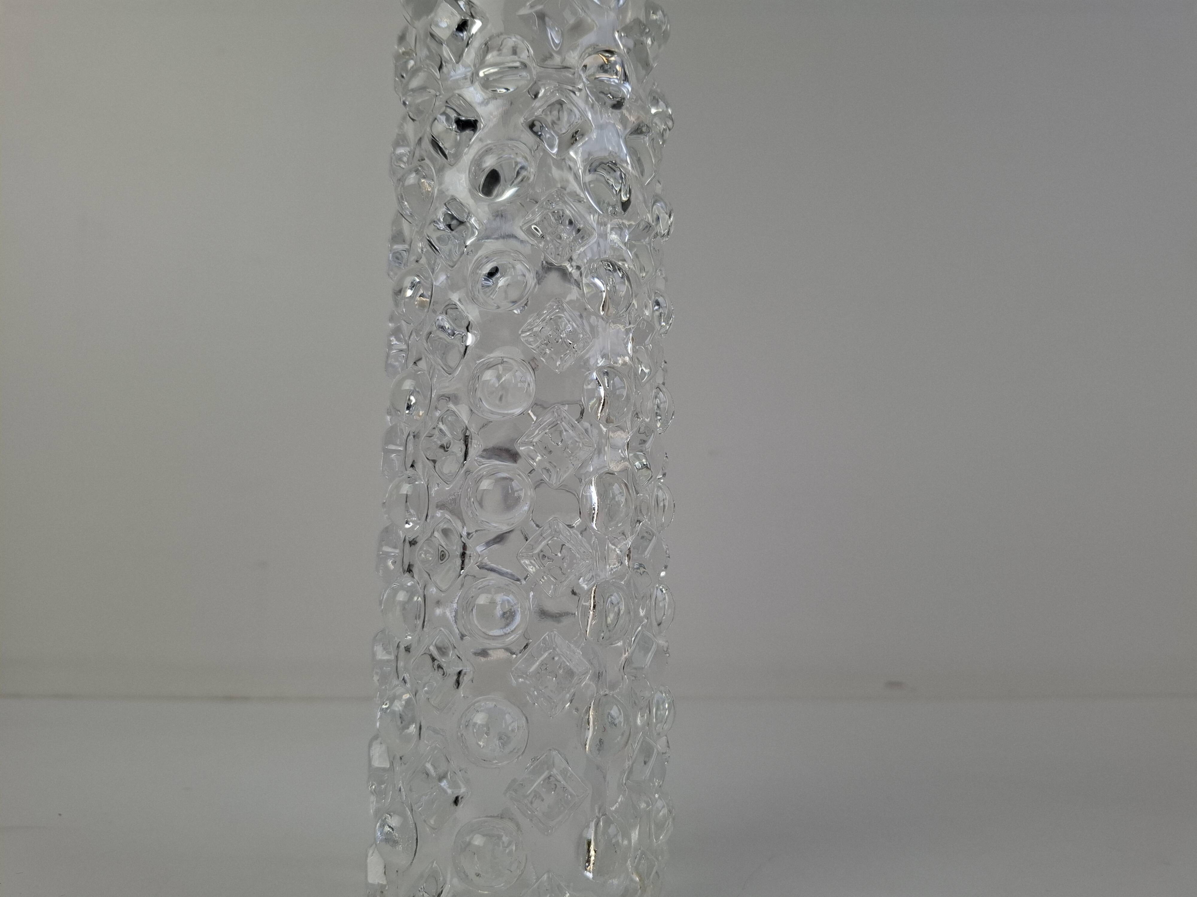 Pavel Pánek 1974 Czechoslovak Pressed Glass Vase for Union Libochovice