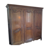 Louis XV style wardrobe in solid oak dating from 1978